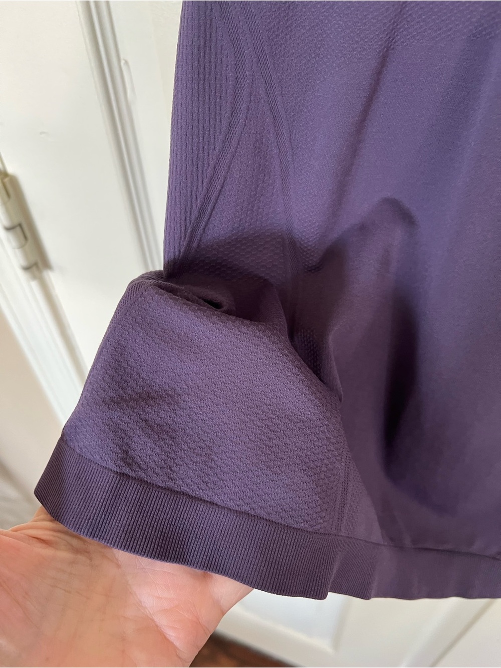 Athleta Eggplant Purple Seamless Mesh Racerback Tank - Picture 4 of 8